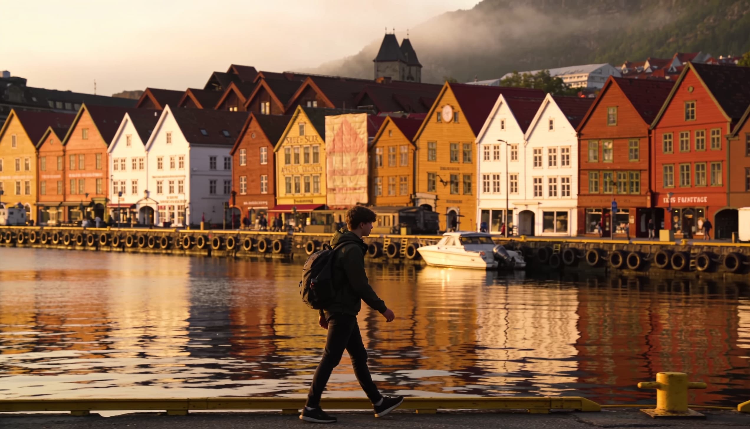 Bergen harbor, Norway — a city where language opens doors